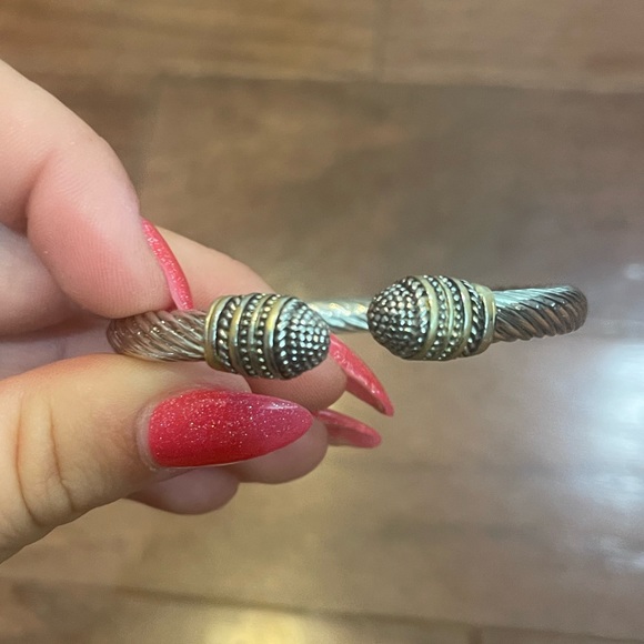 Silver cuff Antique bracelet - Picture 2 of 3